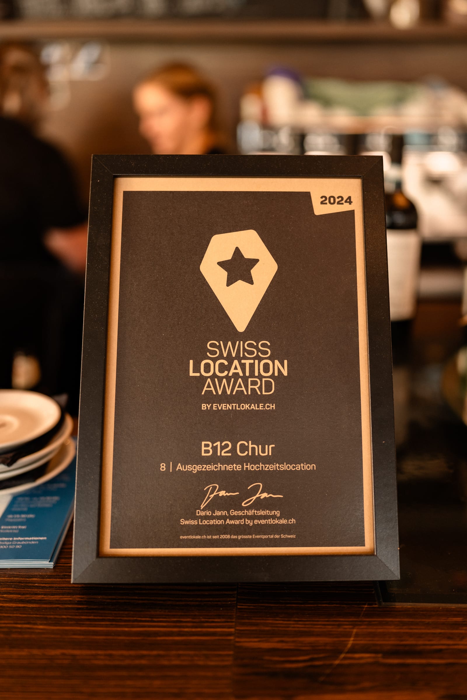Der Swiss Location Award 2024 für das B12 Chur als ausgezeichnete Hochzeitslocation